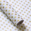 White tissue paper with gold polka dots for flower wrapping and gift packaging. - Polka Dot Style / 50*70cm (ai-20 Sheets/Pack) / Gold