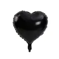 Hochwertiger glänzend schwarzer Herz-Folienballon für Hochzeiten und romantische Feiern - 18 Zoll (20 Stück/Packung) / Schwarz