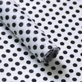 Premium white floral tissue paper with black polka dots for bouquet and gift wrapping - Polka Dot Style / 50*70cm (ai-20 Sheets/Pack) / Black & White