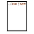 White waterproof floral wrapping paper with black border and rose gold Love now text - Love Now Style (White) / 10 Sheets (45x30cm)