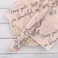 Premium pink Korean style Sydney wrapping paper featuring black cursive English text - Handwritten English Style / 50*70cm (ai-20 Sheets/Pack) / Pink