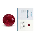 Laboratory grown pigeon blood red ruby gemstone with round brilliant cut and certificate - 5.5mm / Loose Stone (With Certificate) / With AGL Certificate