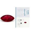 Marquise geslepen lab-gekweekte duivenbloed robijn met AGL-certificaat - 4*8mm / Met AGL-Certificaat