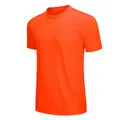Vista detallada de la camiseta deportiva naranja con textura de malla transpirable - Talla EU 5XS / Tops / Naranja