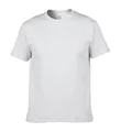 Gedetailleerd vooraanzicht van een klassiek wit 150g puur katoen T-shirt met ronde hals - S / Tops / Wit