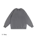 Vintage American style acid wash oversized crewneck sweatshirt in a faded charcoal grey - S / Tops / Gray