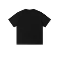 Camiseta negra de algodón peinado grueso de 300g con corte oversize y hombros caídos - S / Tops / Negro