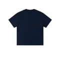 Camiseta premium azul marino algodón pesado 300G oversize hombros caídos moda masculina - S / Tops / Azul marino