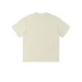 Premium heavyweight 300G drop shoulder pure cotton t-shirt in minimalist cream beige - Milky Apricot
