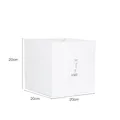 White 20cm square flower bouquet gift bag with rose LOVE print for Valentine's Day - Rose Style / Small (5 Pcs/Pack) / Rose White