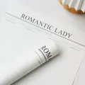 Minimalist white flower wrapping paper featuring Romantic Lady elegant black text print - Paper Style A / Pack of 20