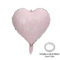 Pink heart-shaped foil balloon for Valentine's Day including a 5mm*10m ribbon roll - Happy Valentine's Day Balloon / 20 Pcs/Pack (18 Inch) / Pink