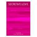 Pink floral wrapping paper with 'Secretive Love' romantic text design - 10 Sheets Set / Mysterious