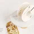 Hochglanz-Imitationsperlenkette auf Spule für Hochzeitsdeko und DIY-Haarschmuck - 8mm*10m / Weiß