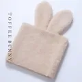 Toffee color soft plush bouquet wrap featuring cute bunny ears for DIY floral gifts - Toffee Rabbit (20*70cm) / Ear Length 18cm / Toffee