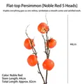 Rama de caqui naranja artificial para decoración de mesa de hogar centro de mesa - Persimmon 5 fruit / Naranja