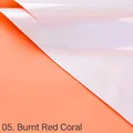 Papel de regalo para flores impermeable iridiscente 05. Burnt Red Coral SKU - Coral Rojo Quemado / 58x58cm (10 Hojas/Paquete)