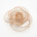 Elegant champagne fishtail yarn ribbon flower decor for bridal bouquet and gift wrapping - 4.0CM*10 Yards / Imperial Gold