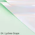 Papel de regalo holográfico iridiscente para flores color uva lichi - Lichi Uva / 58x58cm (10 Hojas/Paquete)