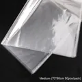 Paquete de 50 bolsas transparentes antipolvo para ramos de flores, tamaño mediano 70x80 cm - M / 50 Piezas