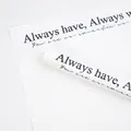 Elegant wit kraftpapier inpakpapier met romantische goudgestempelde Engelse citaten - Zwart Gestempelde Stijl / 15 Vellen / Wit