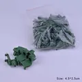 Green plastic triangle corsage clips for wedding floral supplies, size 4.5x2.5 cm - Hanging Brooch / Approx 50 Pieces/Pack / Green