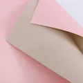 Pink and beige dual-color waterproof Korean matte paper for flower bouquet wrapping - Blush + Tea