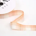 British style plaid ribbon for DIY gift wrapping and floral arrangements - 2.5cm*10 Yards / Light Orange