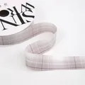 Elegant British style plaid fabric ribbon perfect for gift wrapping and DIY craft projects - 2.5cm*10 Yards / Light Purple