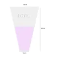 Clear and pink tapered flower bouquet packaging bag with LOVE print, 30x45cm, 30pcs/pack - Purple / 30 Pcs/Pack (30x45x10cm)