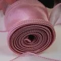 Elegant pink wavy fish-tail gauze ribbon for floral bouquet decoration and gift wrapping - In Roll / Coral (4cm*10 Yards)