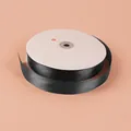 Ruban de satin noir uni pour l'emballage de bouquets et projets de pâtisserie DIY - 2,5 cm*85 Yards / Gris foncé