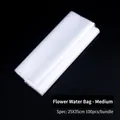 Medium size transparent PE flower stem water bags for bouquet hydration, 25x35cm pack - M / 100pcs Pack