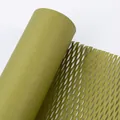 Olive green honeycomb wrapping paper roll for floral bouquets and eco-friendly gift packaging - In Roll / 50cm*10Y / Olive Green