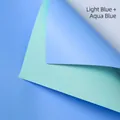 Papier d'emballage de fleurs bicolore bleu clair et bleu d'eau imperméable et mat. - Two-Tone Oujia Paper / 55x53cm (20 Pièces/Paquet) / Bleu Clair + Bleu Aqua