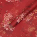 Red oil painting peony floral wrapping paper for elegant flower bouquet gift packaging - 15 Sheets Pack (59x52cm) / Rouge Red