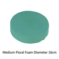 Green round floral foam block for flower bouquet arrangement and styling, 16cm diameter - Medium Floral Foam / Diameter 16cm