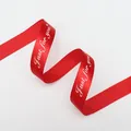 Elegant 2.5cm red satin ribbon featuring white 'Just for you' script for gift wrapping - 2.5cm*85 Yards / Red