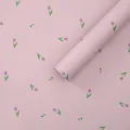 Elegantes rosa Blumenpapier mit lila Tulpenmuster für Sträuße und Geschenkverpackungen. - 20er Pack / Lotusrosa