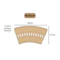 Hoja moldeadora de ramos en forma de abanico de papel kraft mediano, 50x27cm. - Forma de Abanico (S-107) / 5ta Generación Tamaño Mediano (10 Piezas/Paquete)