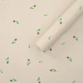Papier d'emballage floral beige imperméable avec motif de tulipes minimaliste élégant - Paquet de 20 / Thé au lait