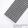 Dettaglio di tessuto pied de poule bianco e nero per eleganti confezioni di fiori - 0,5x1,5 Metri / Pied de Poule Nero Standard