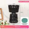 Black plastic flower bouquet liner fixing tool medium size with floral foam 31cm height - Medium Liner Tube and Medium Floral Foam / 5 Pairs Set