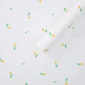 Wasserfestes Geschenkpapier mit zartem gelbem Tulpenmuster für wunderschöne Blumensträuße - 20er Pack / Tulpenmuster