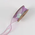 Paars iriserend organzalint voor bloemboeketten en luxe cadeauverpakkingen voor bloemisten - 4cm*10 Yards / Dromerig Paars