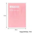 Pink Happy Birthday waterproof cellophane gift wrapping paper 55x40cm pack of 20 sheets - Happy Birthday Style / 20 Pieces/Pack (50x57cm) / Pink
