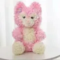 Poupée en peluche rose douce avec des accents blancs, cadeau idéal pour enfants - Renard en Fleurs de Rose (LinaBell) / Rose foncé