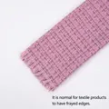 Avvolgimento in tessuto tweed pied de poule rosa con frange per confezioni di fiori - 0,5x1,5 Metri / Rosa + Oro (Standard)