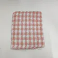 Tessuto tweed a pied-de-poule rosa e bianco per confezioni regalo eleganti di bouquet - 0,5x1,5 Metri / Pied de Poule Rosa Bianco Standard