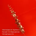 Single stem golden artificial eucalyptus leaf decorative branch for home floral - Golden Eucalyptus Single Stem Style